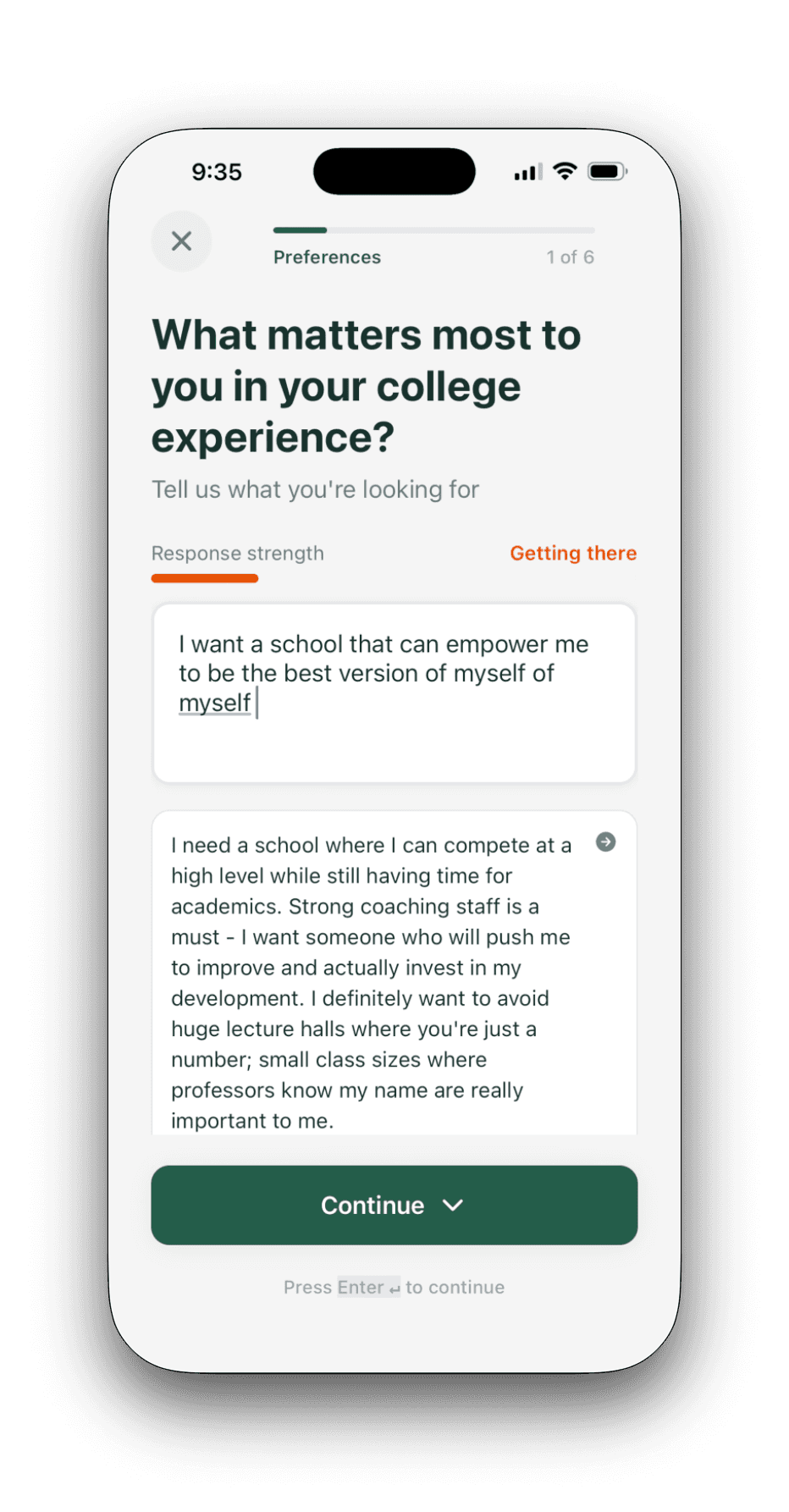 Create your profile